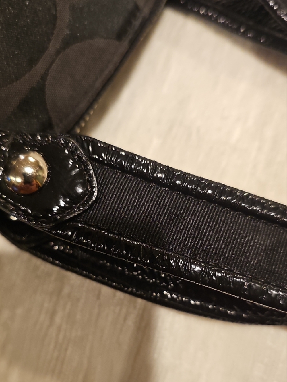 Coach Black Signature Poppy Dome Satchel - Picture 10 of 14